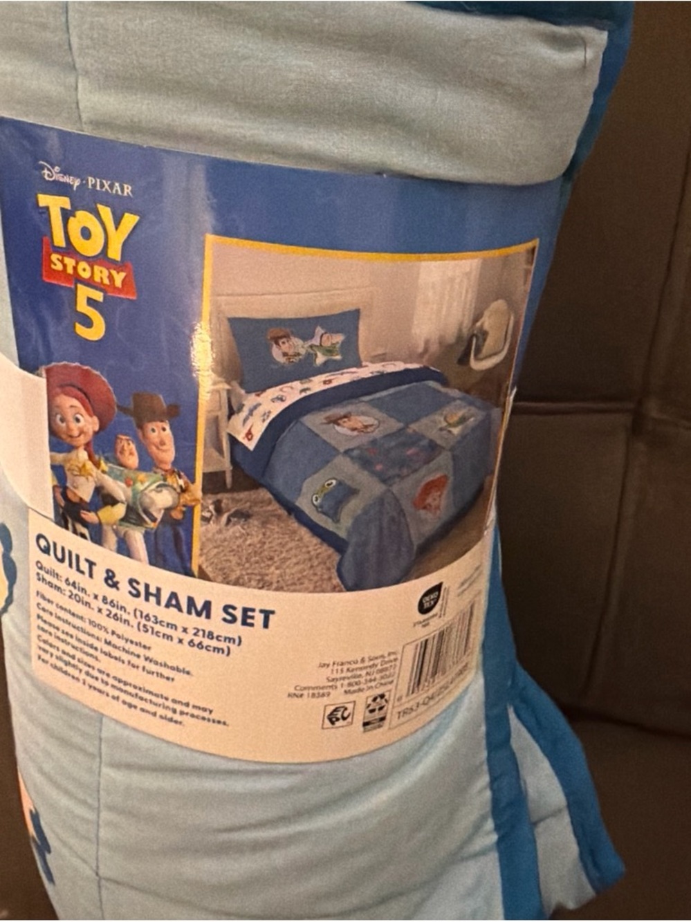 5 Blue Kids Quilt & Sham Set